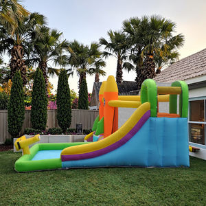 Castillo inflable de múltiples funciones para interiores/exteriores que proporciona horas de tobogán de agua, casa de rebote, trampolín divertido para - Product Image 1