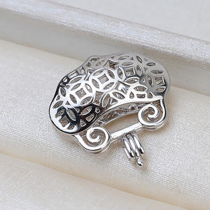 Accesorios de Plata S925 para DIY, Estilo Europeo Americano, Colgante con Cierre de Seguridad, Jaula para Perlas de 6-7.5mm sin Orificio, Soporte Vacío para Perlas, Cuentas de Moda de 3mm - Product Image 4