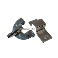 Charnière de lit épaissie en acier inoxydable chromé, pièce de connexion à visser, accessoires de quincaillerie pour meubles