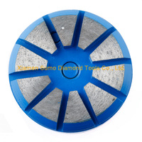 Disque de meulage en béton à 10 segments avec trois trous de 9 mm, disques de meulage diamantés pour meuleuse à béton ASL