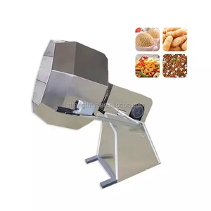 ドラムフライドフードポテトチップススナック調味料機八角形ピーナッツフレーバーコーティング機