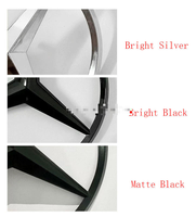 Emblème de coffre chromé noir brillant avec étoiles en ABS, taille originale W204 W205 W213 W253 W463 pour tous les modèles Mercedes-Benz