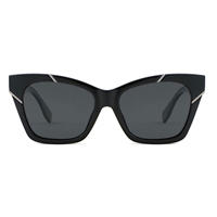 Prêt à expédier, commande minimum, monture CP, polarisées UV400, logo personnalisé, faible MOQ, vente en gros, lunettes de soleil œil de chat tendance