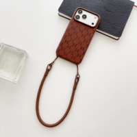 Coque de téléphone magnétique antichoc de luxe haut de gamme avec sangle courte bandoulière pour iPhone 17 16 15 Pro Max – Meilleures ventes