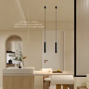 Aisilan Industries til Long Liner Latte hängen schwarz weiß moderne Innen lineare Pendel leuchte