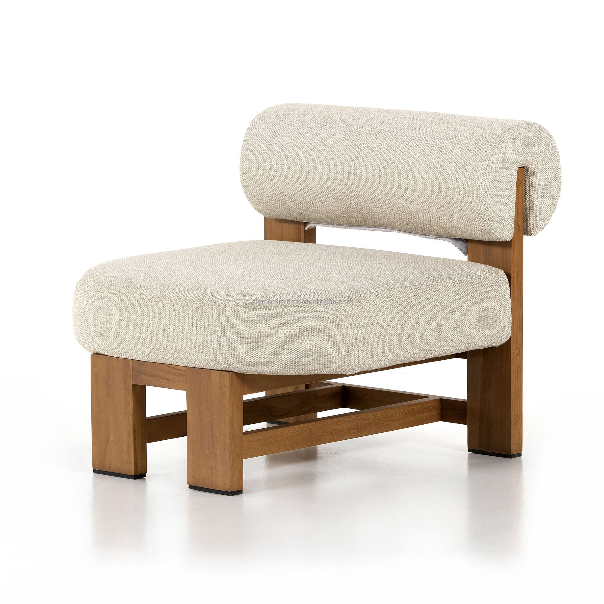 Home Nordic Design Lovely Outdoor Patio Furniture Back Outdoor Teak Wood Single Lounge Chair