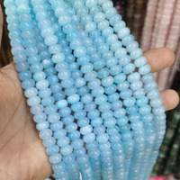 Perles Rondelles en Pierre Naturelle 5x8mm, Perles Entretoises en Cristal de Jade pour Bracelets, Colliers et Boucles d'Oreilles DIY