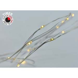 100 luces navideñas LED nano, luz cálida, funcionan con pilas, 5+0.3 m - Product Image 1