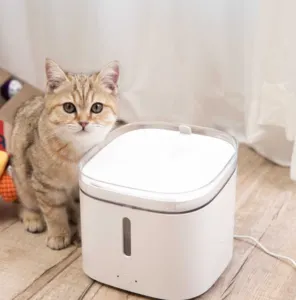 Xiaomi-dispensador de agua potable inteligente para perros y gatos, dispositivo automático de 2 litros, con filtros y ventana de nivel de agua