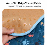 Tapis d'entraînement pour chiot lavable et réutilisable, absorbant multicouche pour cage, canapé et voyage