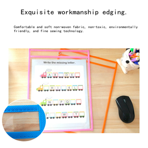 ซองใสแบบแห้งลบได้ ใช้ซ้ำได้ แผ่นพลาสติกใส ปกป้องเอกสาร พร้อมห่วง 2 วง สำหรับการจัดระเบียบห้องเรียน <span class=keywords><strong>ครู</strong></span> และโรงเรียน - Product Image 3