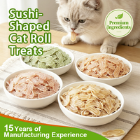 Friandises pour chats riches en protéines, sans additifs, directement de l'usine : Sushi pour chats, tranches de poulet et de krill, fruits, légumes, herbe pour chats, nutritifs
