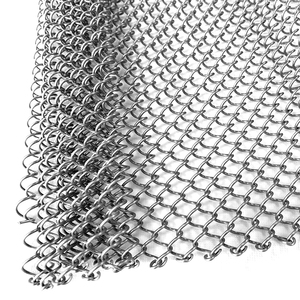 Thiết Kế Kiến Trúc Trang Trí Dây Lưới Brass Trần Nước Lượn Sóng Kim Loại Rèm Tường Dây Không Gỉ Lưới Chuỗi Rèm Cửa - Product Image 3