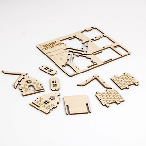 <span class=keywords><strong>Casetta</strong></span> di Natale in Legno Personalizzata, Tagliata al Laser, per Decorazioni da Appendere all'Albero - Product Image 3