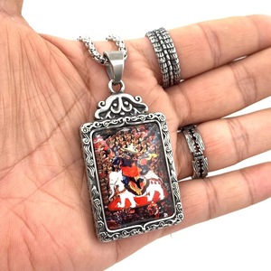 <b>Titanium</b> Steel Thangka Pendant With Behar Goddess King Design Retro Men's National Style Jewelry 216086 - Product Image 2