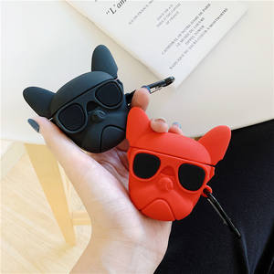 Custodie per cuffie per cani <span class=keywords><strong>Bulldog</strong></span> <span class=keywords><strong>francese</strong></span> simpatico cartone animato per Airpods Pro custodia morbida per ricarica wireless per Airpods 1 2 cover per auricolari - Product Image 6
