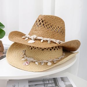 <span class=keywords><strong>Sombrero</strong></span> Vaquero Occidental Unisex con Bordado a Máquina y Diseño <span class=keywords><strong>de</strong></span> Concha, Ideal para Deportes al Aire Libre, Senderismo y Pesca - Product Image 1