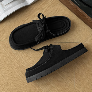 Pantuflas de Gamuza 2026, Talla Grande, Unisex, Suela Gruesa, con Cordones, Punta Cerrada, para Uso Diario, Cómodas y Elegantes - Product Image 1