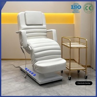 Table de massage en acier inoxydable à trois moteurs, éponge haute résilience, lit de beauté réglable en hauteur, lit chiropratique, lit électrique pour salon
