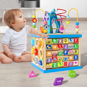 Большой Многофункциональный Монтессори, деревянный лабиринт, Коробка С Сокровищами, детский Развивающий кубик для раннего обучения, развивающие игрушки - Product Image 2