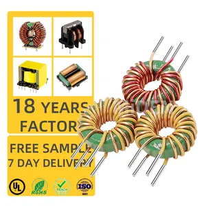 Inductor de núcleo toroidal de ferrita T10 * 6*4 500uH 600uH 700uH 800uH Inductor de bobina de choque de modo común T1064 EMI EMC Bobina de filtro