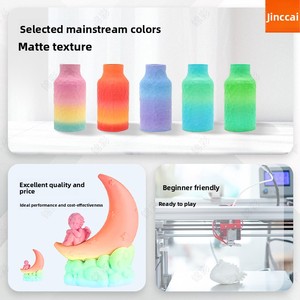 เส้นพลาสติกสำหรับเครื่องพิมพ์สามมิติ Jinccai PLA Matte Gradient หลายสี ขนาด 1.75 มม. +/-0.02 มม. คุณภาพสูง สีสันสดใส น้ำหนัก 1 กก. แบบอัดรีด - Product Image 5