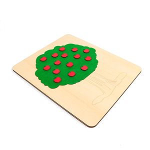 Juguete educativo y de desarrollo del cerebro 3D para niños, superventas, rompecabezas de conteo de matemáticas de manzana de madera Montessori - Product Image 2