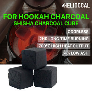 Carbone per Narghilè HELIOCOAL Nero, Cubetti Senza Fumo con Cenere Bianca, Lunga Durata, Carbone per <span class=keywords><strong>Shisha</strong></span> Prodotto a Macchina, Cubetti Affettati ad Alta Densità 700C - Product Image 1