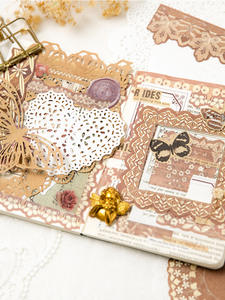 Dream Secret Series Vintage Lace Notebook DIY Pegatinas decorativas 40 piezas por paquete 8 <span class=keywords><strong>tipos</strong></span> <span class=keywords><strong>de</strong></span> material <span class=keywords><strong>de</strong></span> papel Bloc <span class=keywords><strong>de</strong></span> notas promocional - Product Image 4