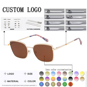 Gafas de Sol Cuadradas Unisex, Montura Metálica, Lentes Degradadas, 100% Protección UV, Estilo Casual para Adultos, Hombres y Mujeres - Product Image 2