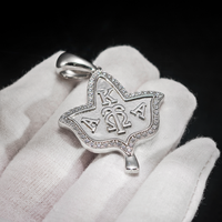 Pendentif Fleur Tulipe AKA en Argent Sterling 925 avec Moissanite VVS, Testeur de Diamant Inclus, Style Hip Hop Bling 2026 pour Hommes et Femmes