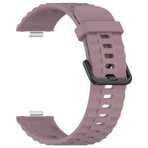 Bracelet de montre intelligente Bracelet de remplacement souple Bracelet de sport pour <span class=keywords><strong>Huawei</strong></span> Fit 3 <span class=keywords><strong>4</strong></span> <span class=keywords><strong>Pro</strong></span> Argent Noir Boucle Bracelet de montre - Product Image 2