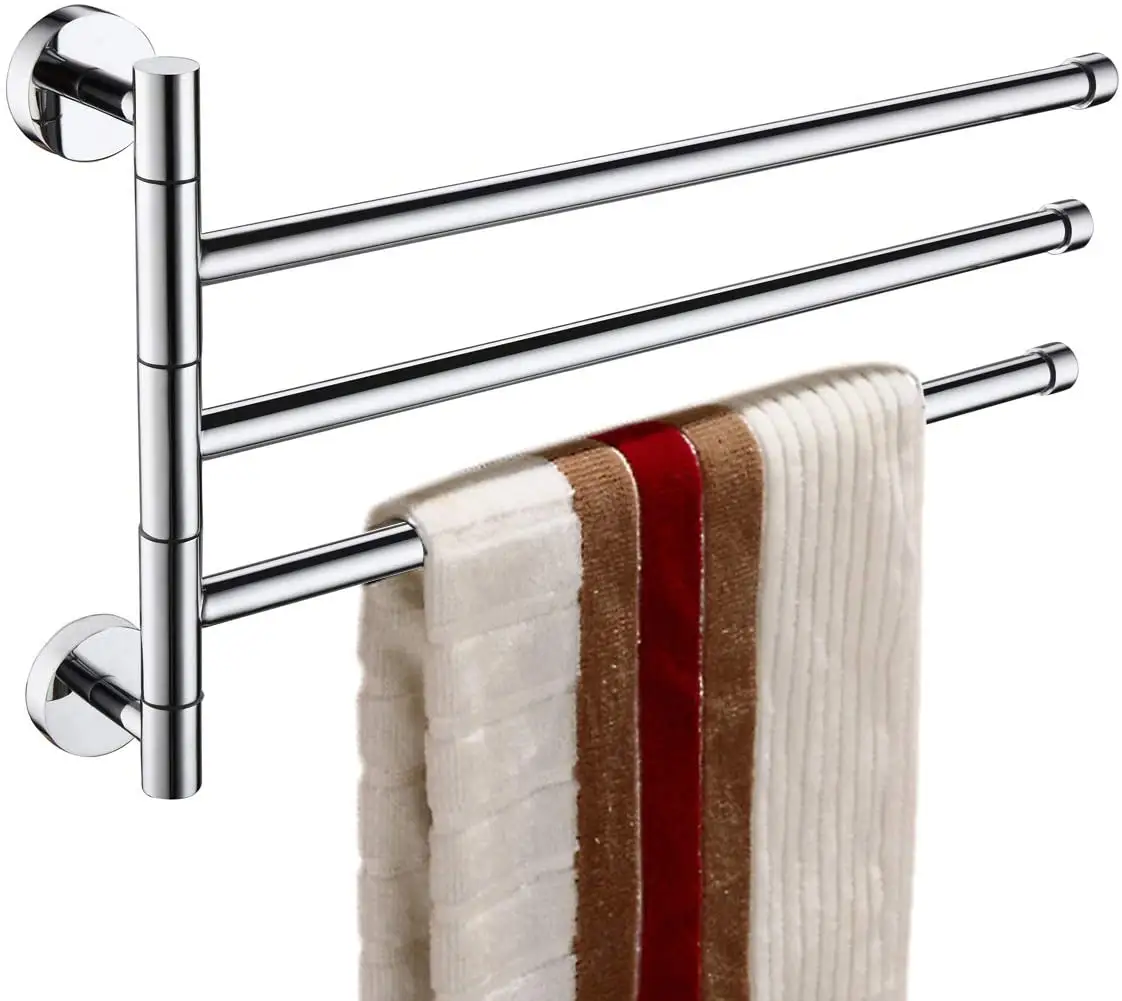 A parete Girevole Bar Bagno Asciugamano Rack Holder Hanger Organizzatore A Prova di Ruggine