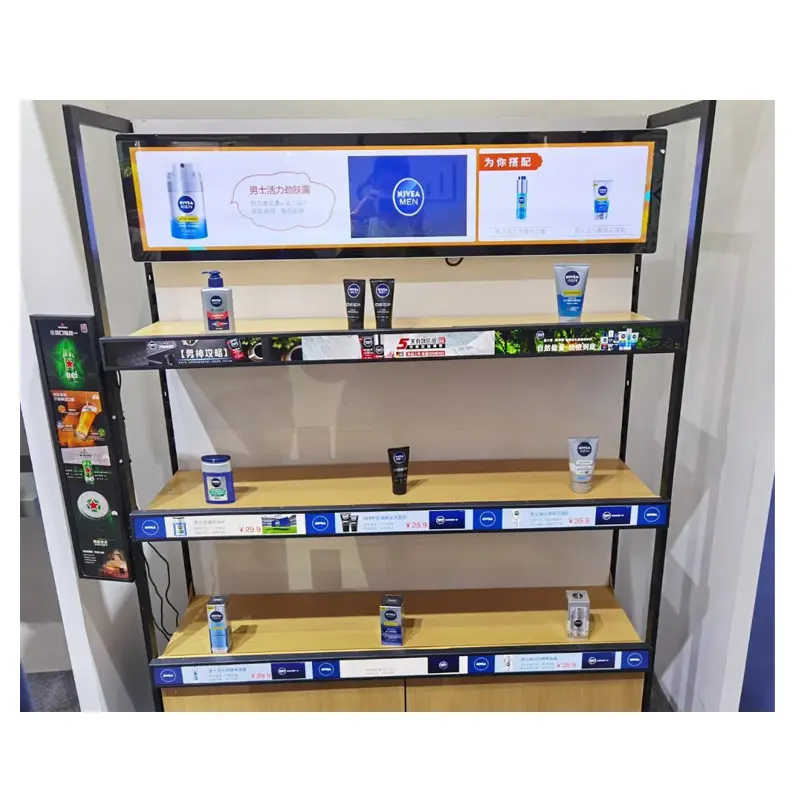 P1.2 P1.5 P1.875 P2 Indoor COB GOB LED Display Video Advertising Playing Equipment for Supermarket Storage Shelves