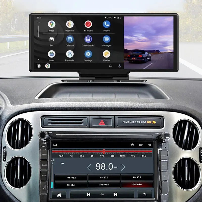 Fabbrica in magazzino lettore dvd per auto android anto wireless carplay da 10.26 pollici