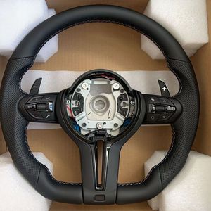Volant en cuir adapté aux modèles <span class=keywords><strong>BMW</strong></span> F30 F32 F10 F11 F12 F15 F31 F20 F25 F22 F36 F33 F05 F90 E90 E87 E71 - Product Image 1