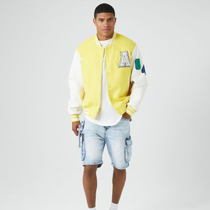 OEM Embroidery Patches Custom Letterman Man Jackets College Jacket Baseball Leather Varsity Jacket for Man - Product Image 5