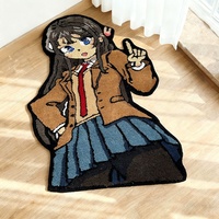 Alfombra de Arte Moderno con Forma Irregular de Máscaras Dramáticas, Comedia y Tragedia