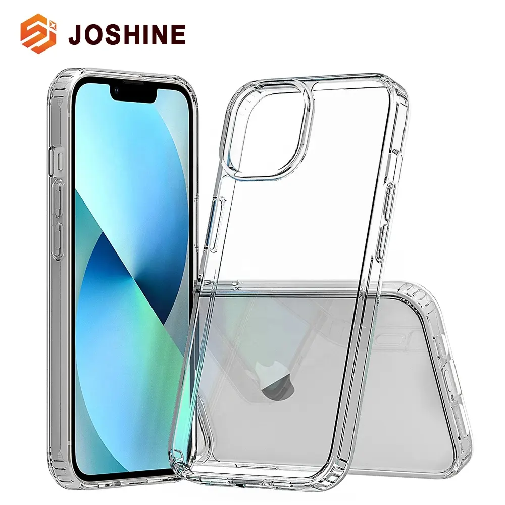 Custom Bulk 4 Corners Shockproof Non-Yellowing Anti-Scratch Acrylic Clear Phone Case For Iphone 14 13 12 11 Pro Max Plus