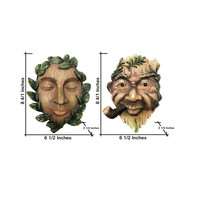 Handgemalte Outdoor Old Man Tree Hugger Skulptur Green Man Tree Faces Garten dekoration
