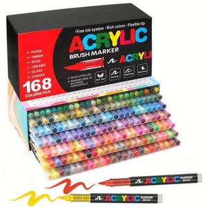 Customized Acrylic Marker Kit Rock <b>Painting</b> Kids Diy Crafts Art Supplies Plastic <b>Stone</b> Paint Brush Set <b>for</b> Ceramic Glass - Product Image 1