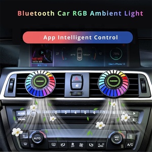 Mini luz decorativa de aromaterapia para coche F2, salida de aire Interior, perfume, música controlada por voz, luz de recolección rítmica RGB - Product Image 4