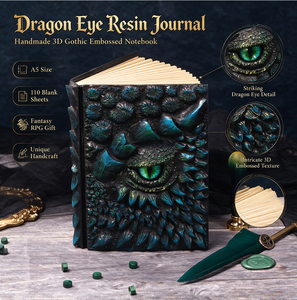 Quaderno Occhio di Drago GTB02 Resina 3D Rilievo Fatto a Mano A5 Diario <span class=keywords><strong>Fantasy</strong></span> 110 Fogli Regalo - Product Image 3