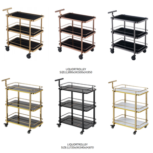Chariot de bar Chariot de dessert Chariot de bonbons pour bar Carrello Chariot à vin d'utilisation d'hôtel, chariot de service en stock - Product Image 6