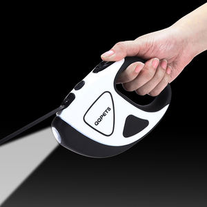 사용자 정의 회사 로고 개폐식 애완 동물 개 가죽 끈 자동 <span class=keywords><strong>LED</strong></span> 빛나는 나일론 및 인쇄 패턴 패션 재고 - Product Image 1