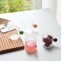 Tasse en verre artisanale de style moderne, résistante à la chaleur, avec anse colorée, paille sans BPA avec bouchon, compatible lave-vaisselle et micro-ondes, pour le lait