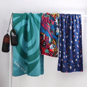 <span class=keywords><strong>Serviette</strong></span> de plage de grande taille imprimée personnalisée <span class=keywords><strong>serviette</strong></span> de plage <span class=keywords><strong>en</strong></span> daim fortement absorbante sans sable - Product Image 5