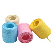 Cordon en raphia naturel, corde en paille de papier, ficelle de lin torsadée, fil teint filé à anneaux pour macramé, emballage, emballage de colis, décoration intérieure