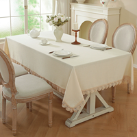 Nappe en coton-lin beige unie, résistante aux taches, infroissable et soyeuse, idéale pour hôtels et mariages (vente en gros)