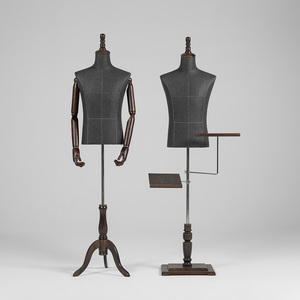 Costume magasin de vêtements Mannequin Rack noir modèle masculin demi-support de corps hommes costume présentoir avec pantalon rack et <span class=keywords><strong>porte</strong></span>-chaussures - Product Image 4